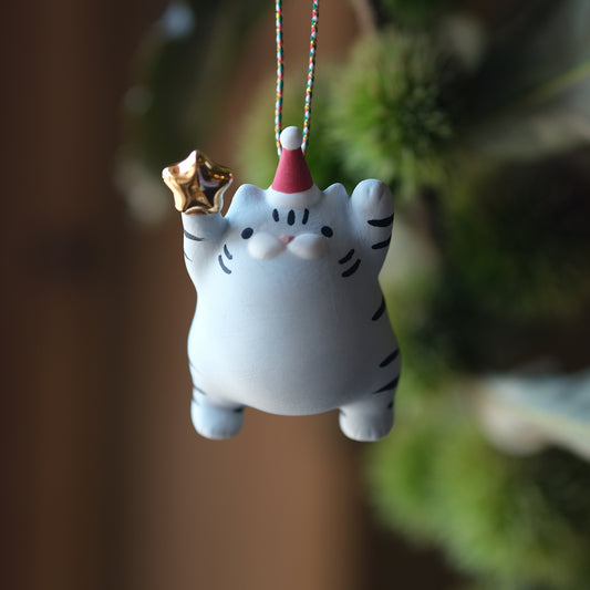 Cupclay | Meowy Star - Gray Tabby