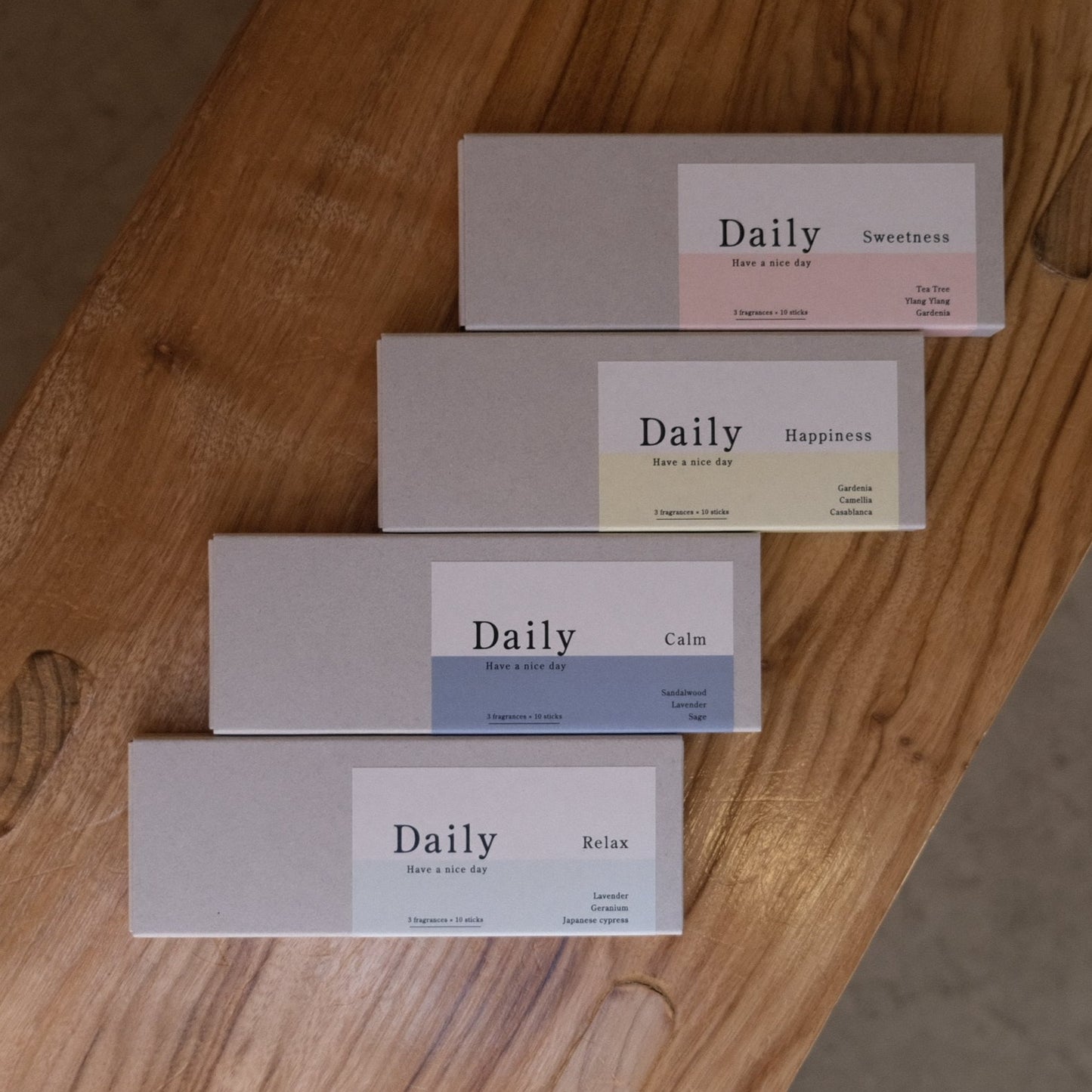 3 Scents Daily Incense Sticks - Natural | 兵庫縣淡路島線香3款套裝